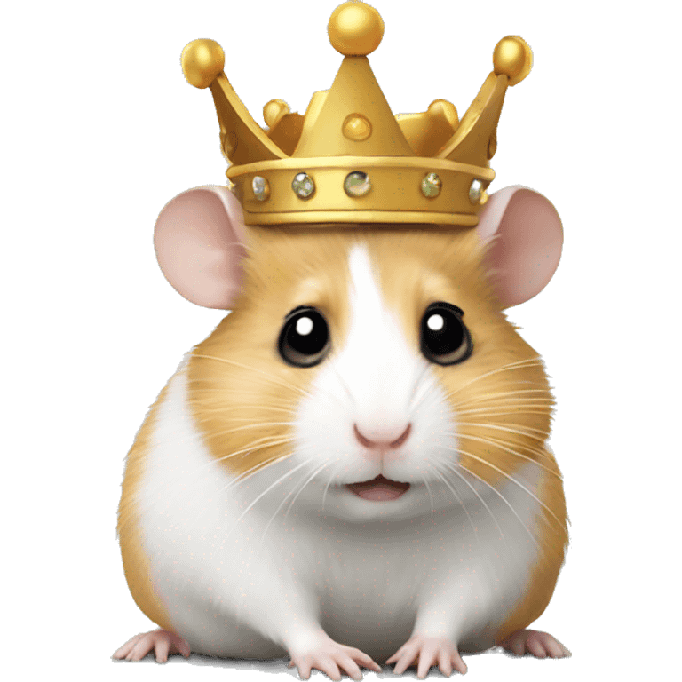 hamster-white with a crown emoji