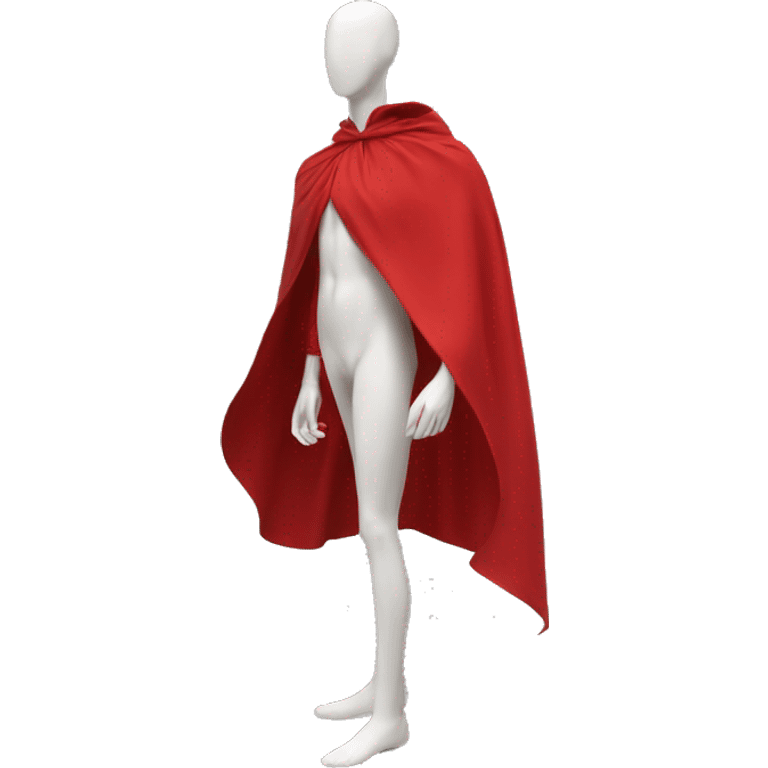 faceless mannequin flapping red cape emoji