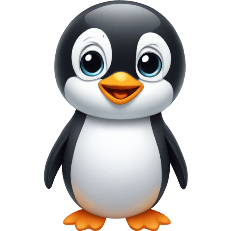 cute baby penguin as a chatbot emoji