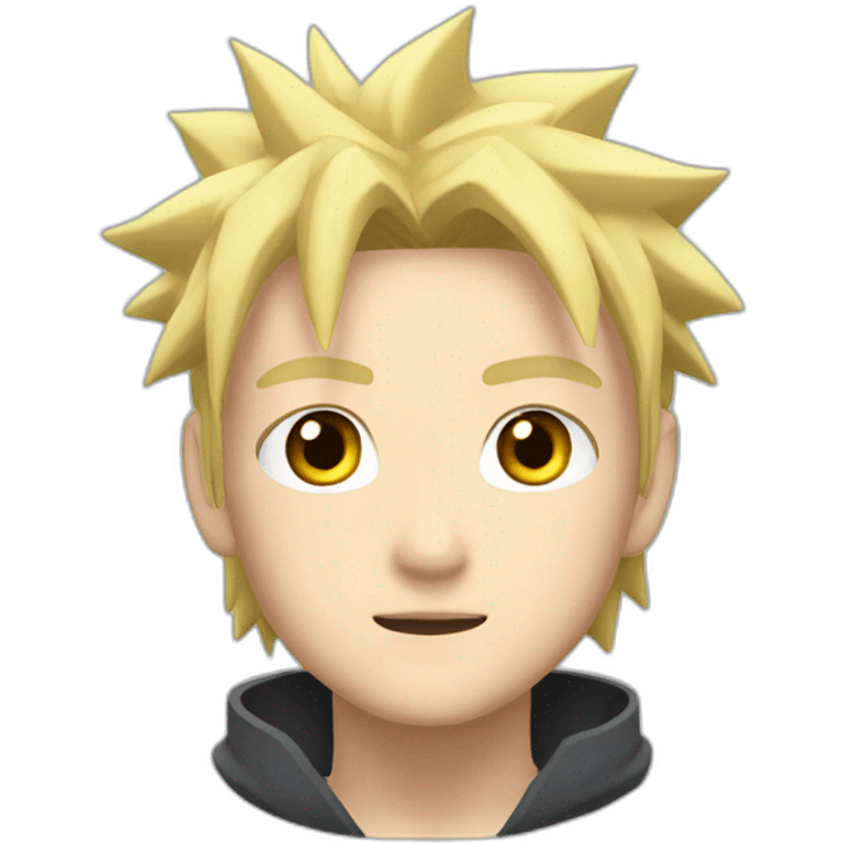 Naruto has blonde hair and gray eyes emoji