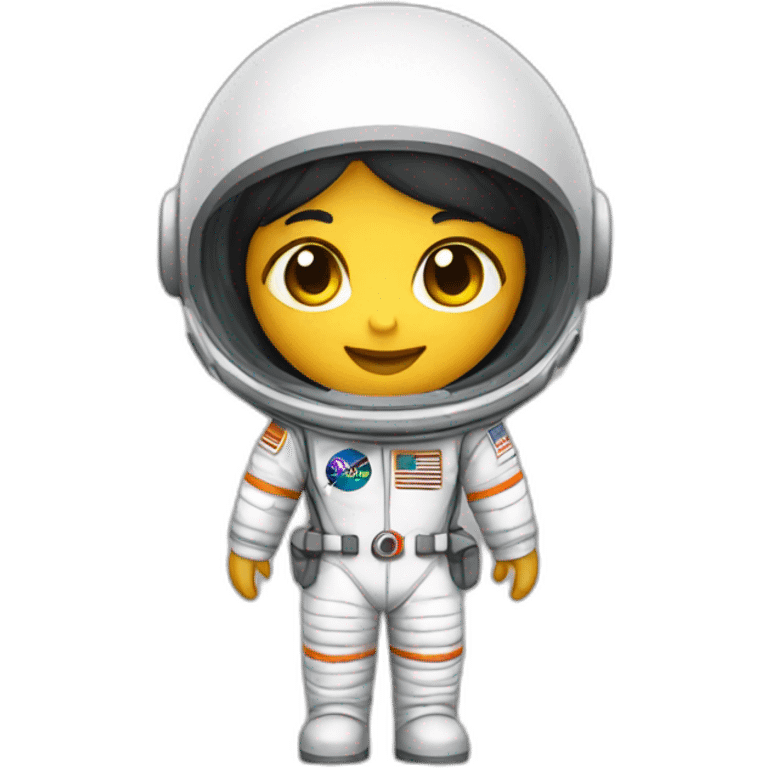 Astronauta vestido oscuro emoji