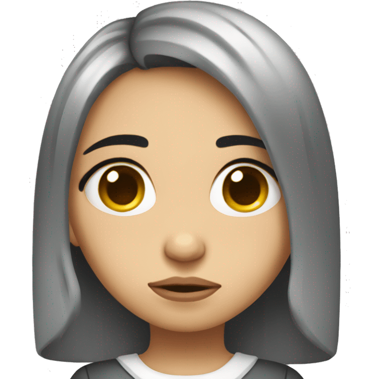 Sad crying cute coquette girl emoji