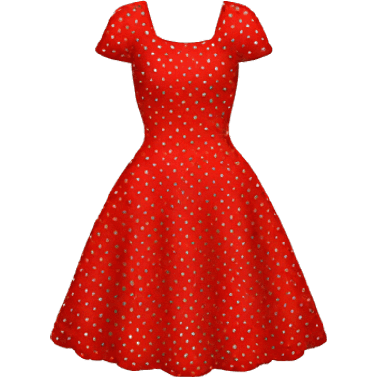 red polka dot dress emoji