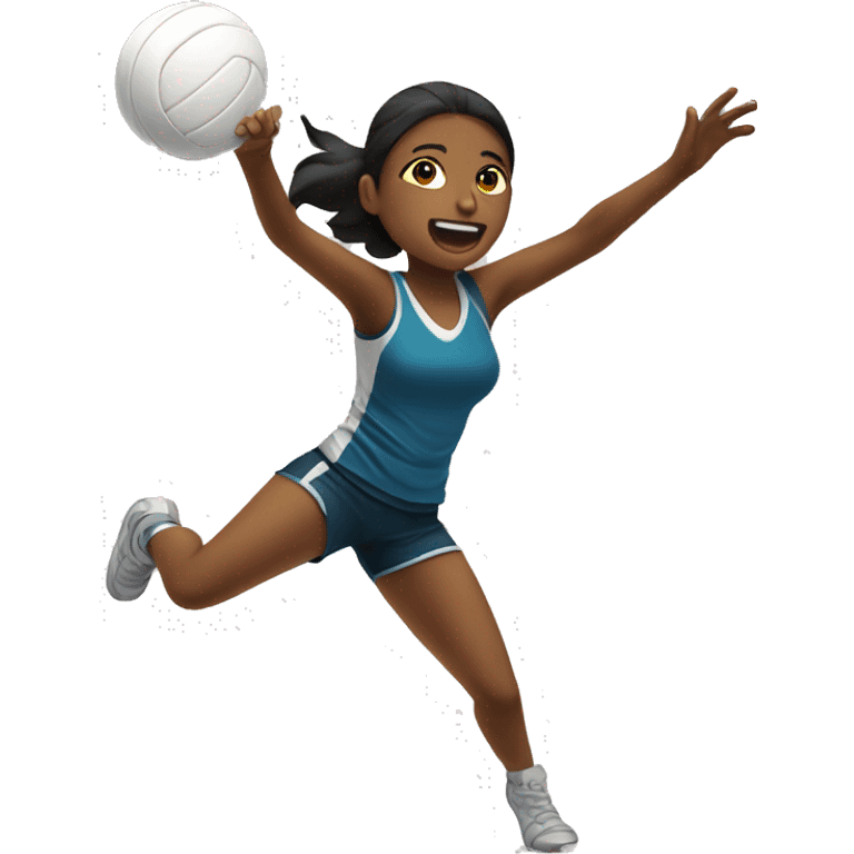 girl hitting volleyball emoji