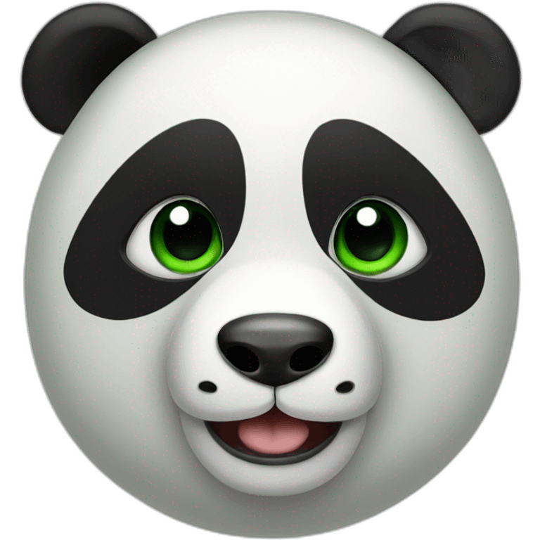 Green-eyed panda emoji