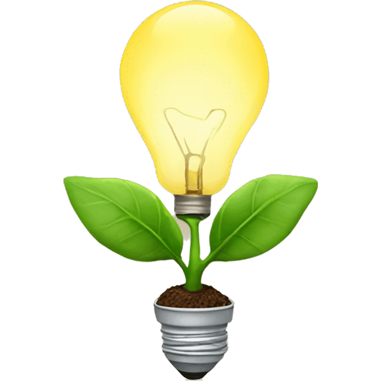 a plant with an idea lightbulb emoji