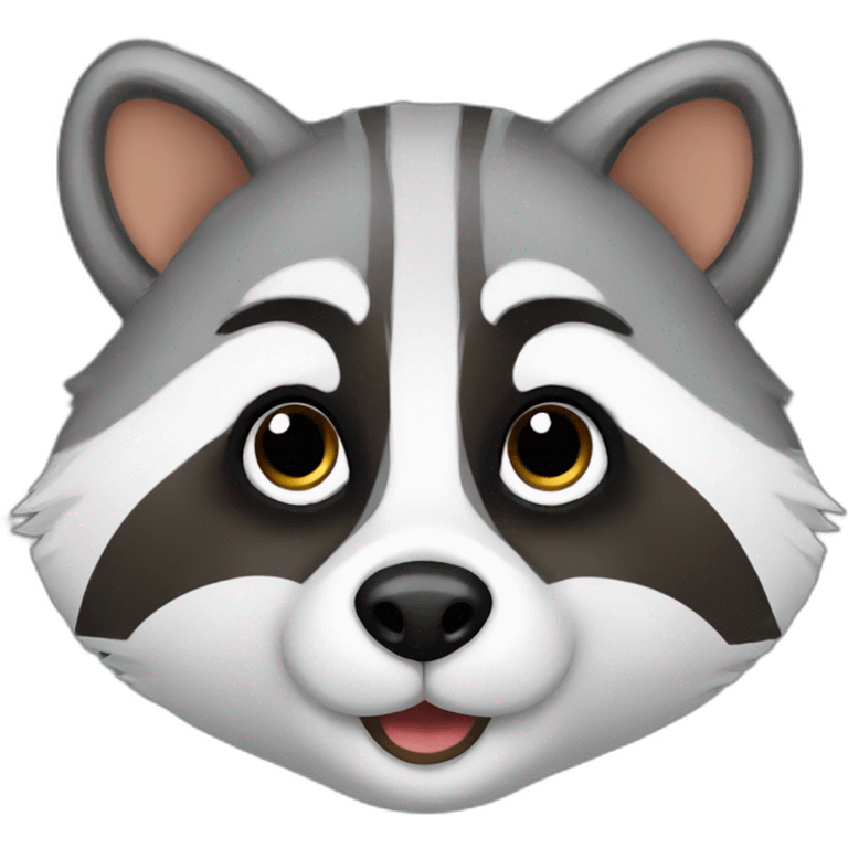 Cute raccoon emoji