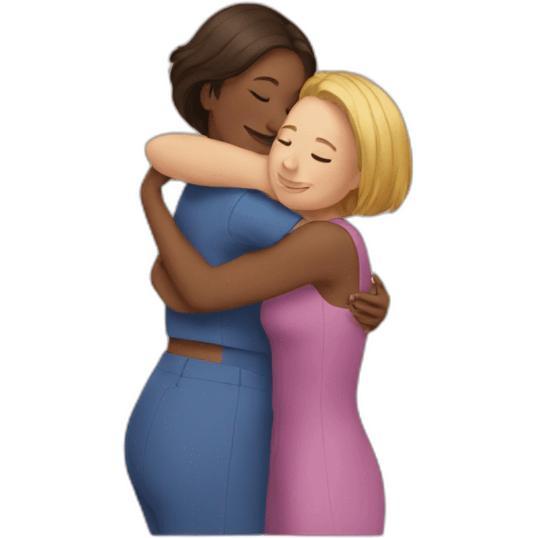 Women Hug to women emoji