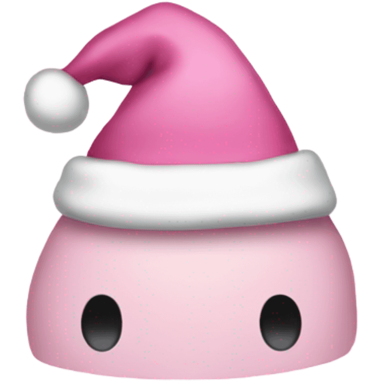 Light pink Santa hat with sparkly snowflakes  emoji