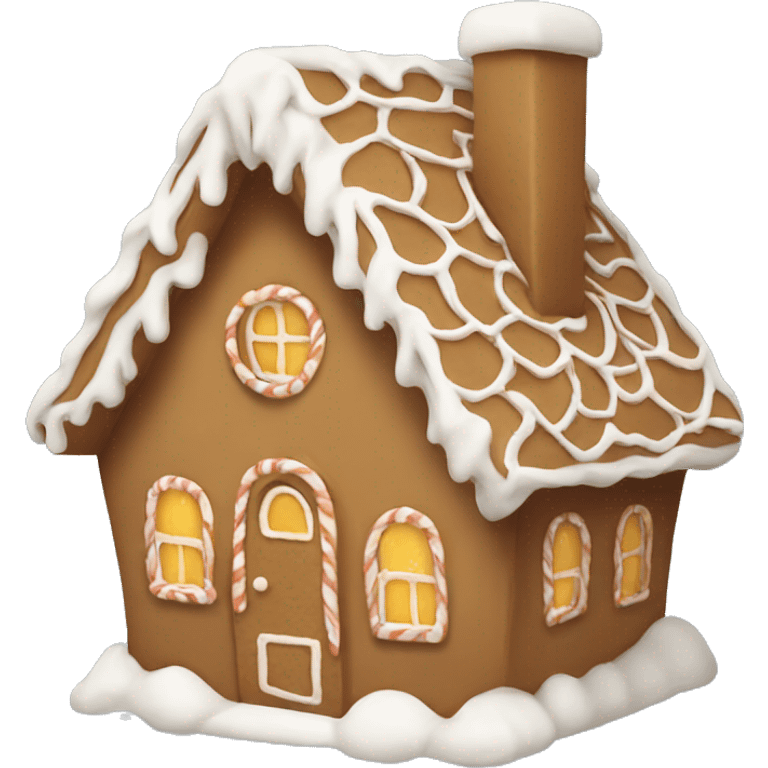 beige gingerbread house emoji