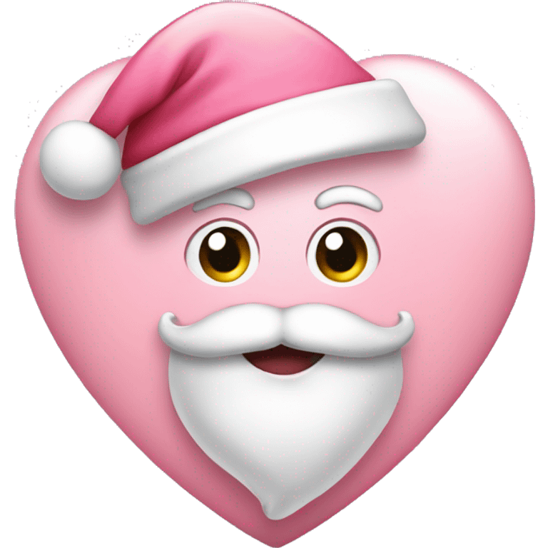 a light pink heart with a santa hat on it emoji