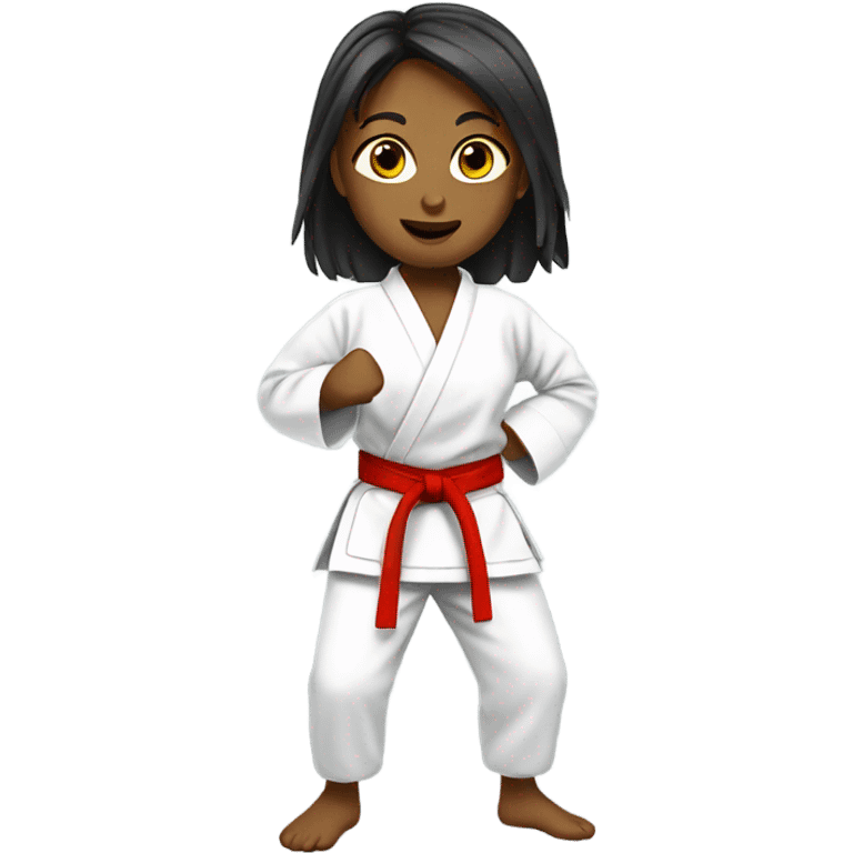 karate girl cute emoji