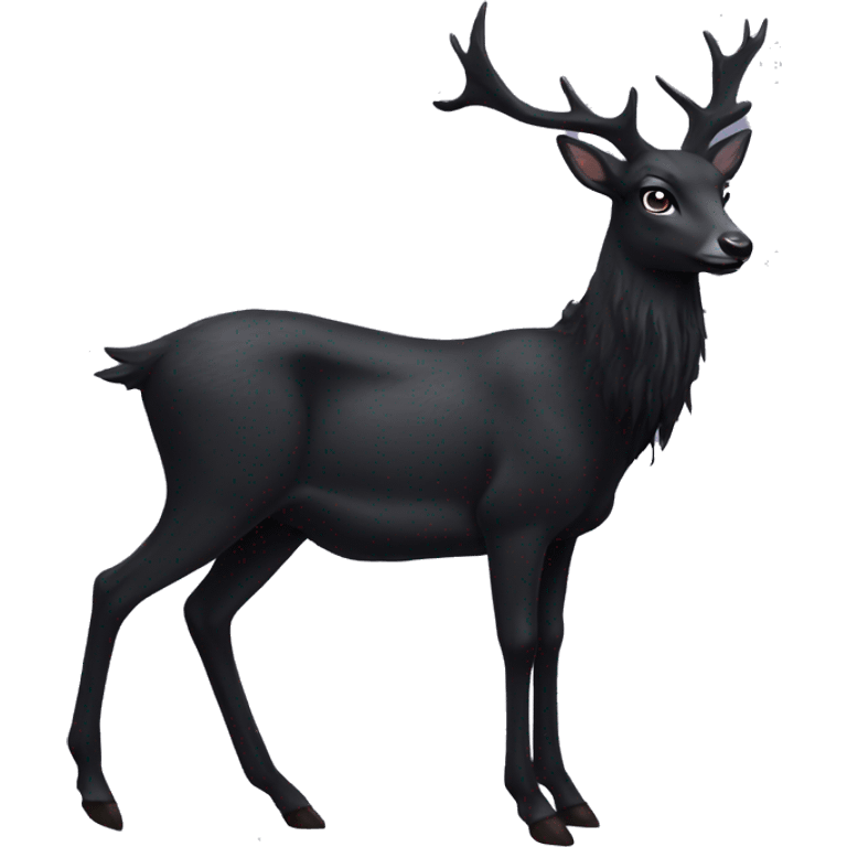 Goth deer emoji