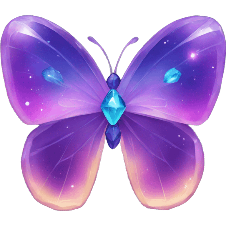 Nebula Gemstone Crystal Butterfly emoji