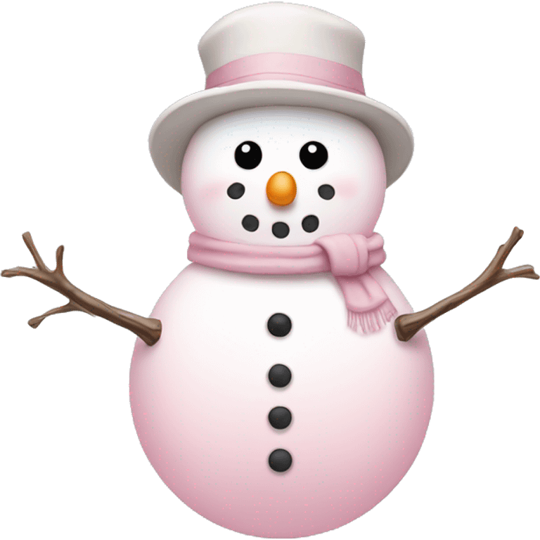 pale pink snowman emoji