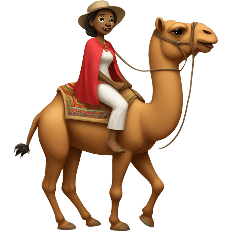 Senorita riding a camel emoji