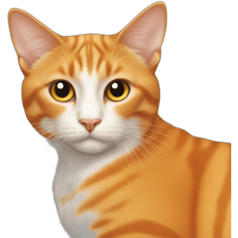 a oranje cat thinking emoji