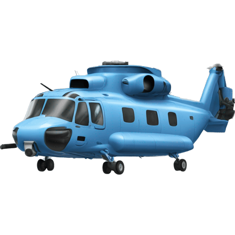 Chinook helicopter winter themed emoji