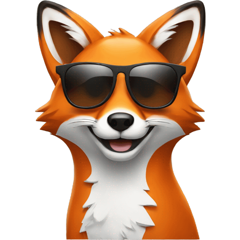 smiling fox with sunglasses emoji