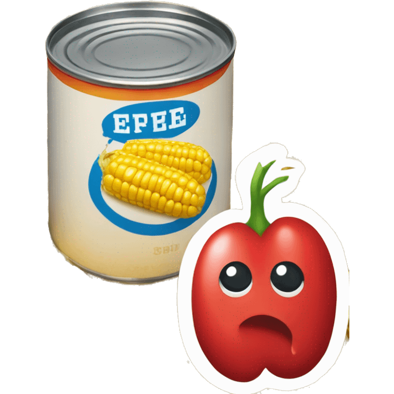 canned-corn heart in the background  emoji