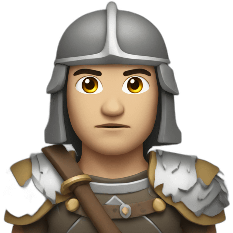 barbarian soldier with white skin facing forward emoji