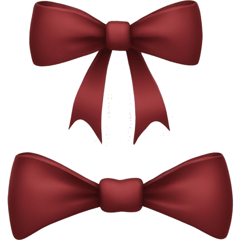 Dark red bow  emoji