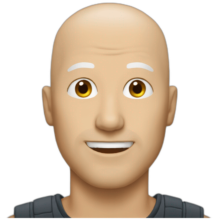 white man bald emoji