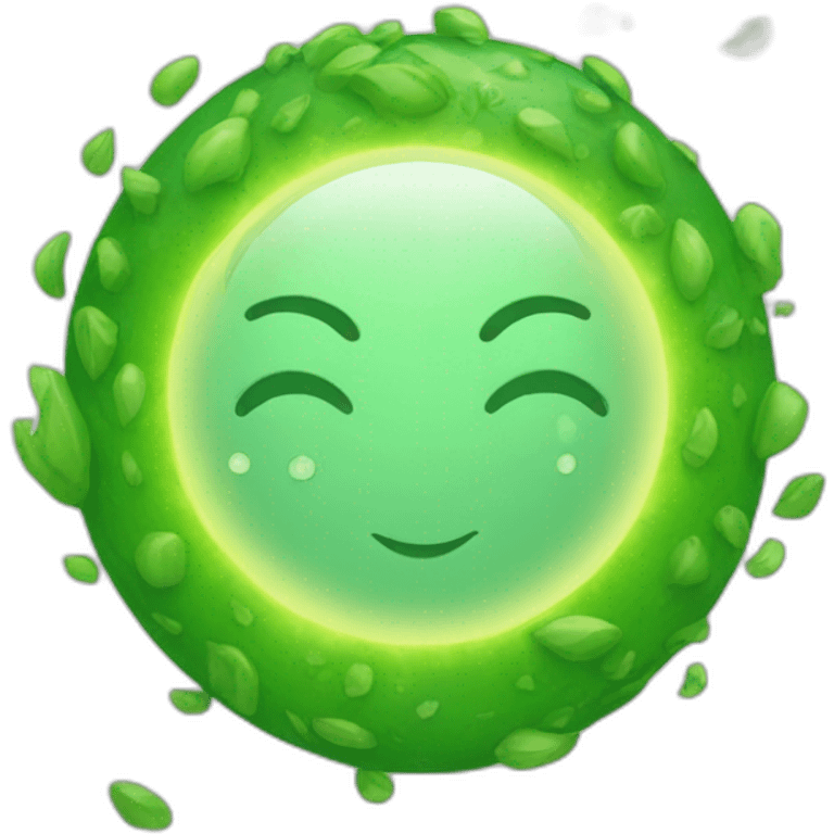 Un sol verde emoji