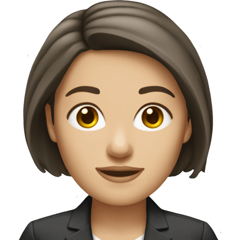 White female brunette hair corporate job emoji