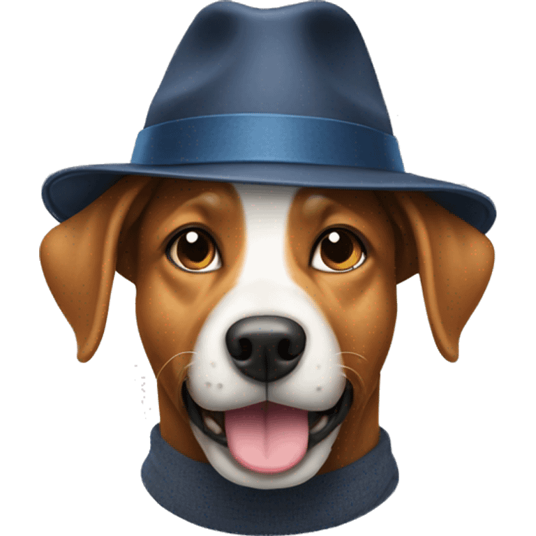 Dog weaing hat emoji