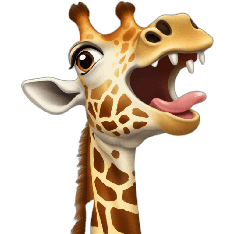 Giraffe tongue emoji