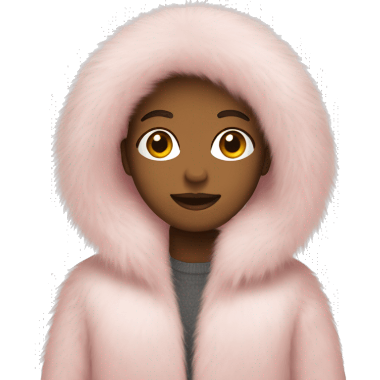 Light pink fur coat emoji