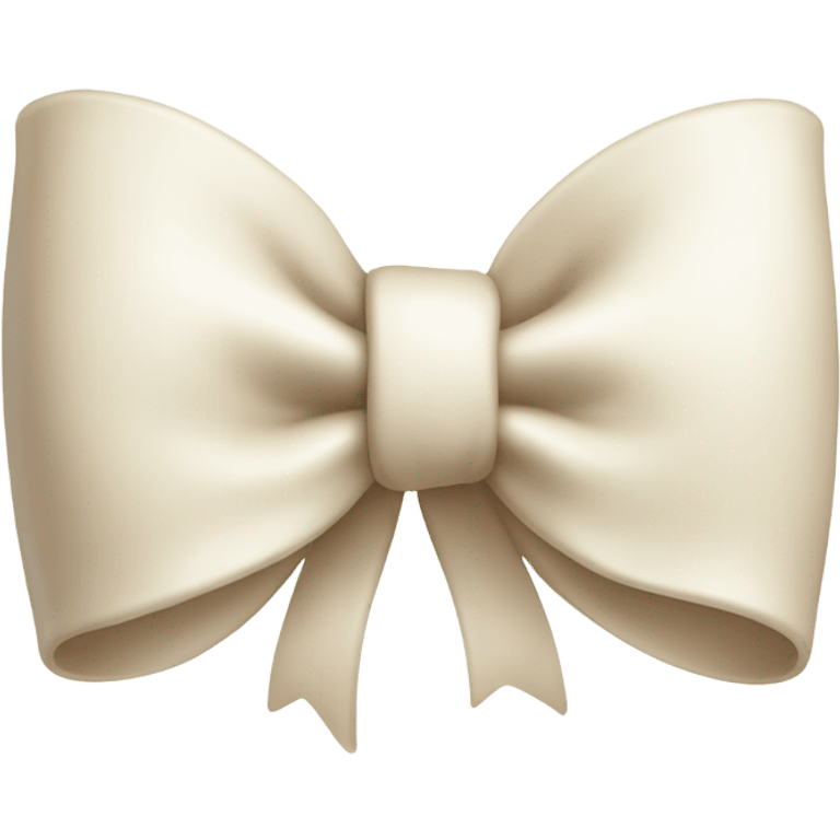 milk-colored bow emoji