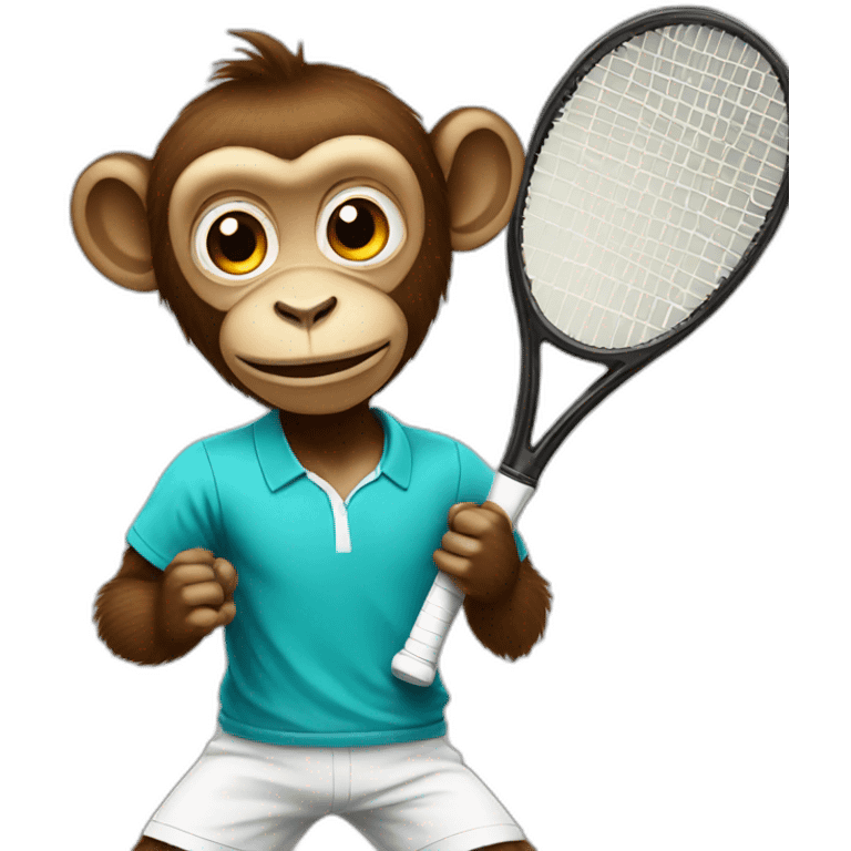 monkey playing tennis emoji