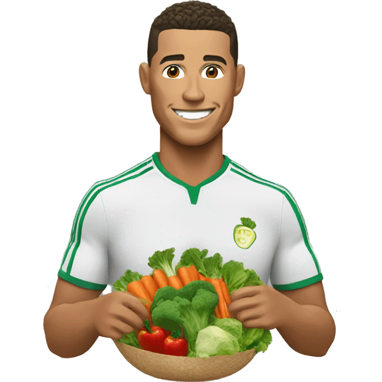 Ronaldo eating vegetables emoji