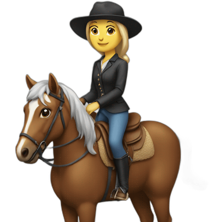 femme sur un cheval emoji