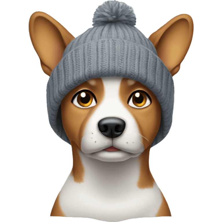 Dog wearing a beanie emoji