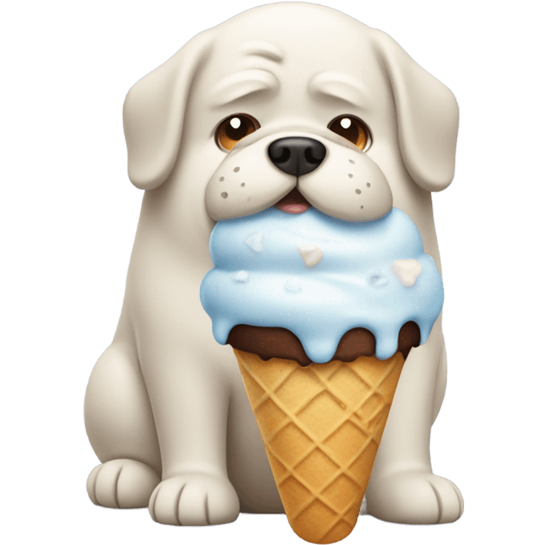 fat dog ice scream emoji