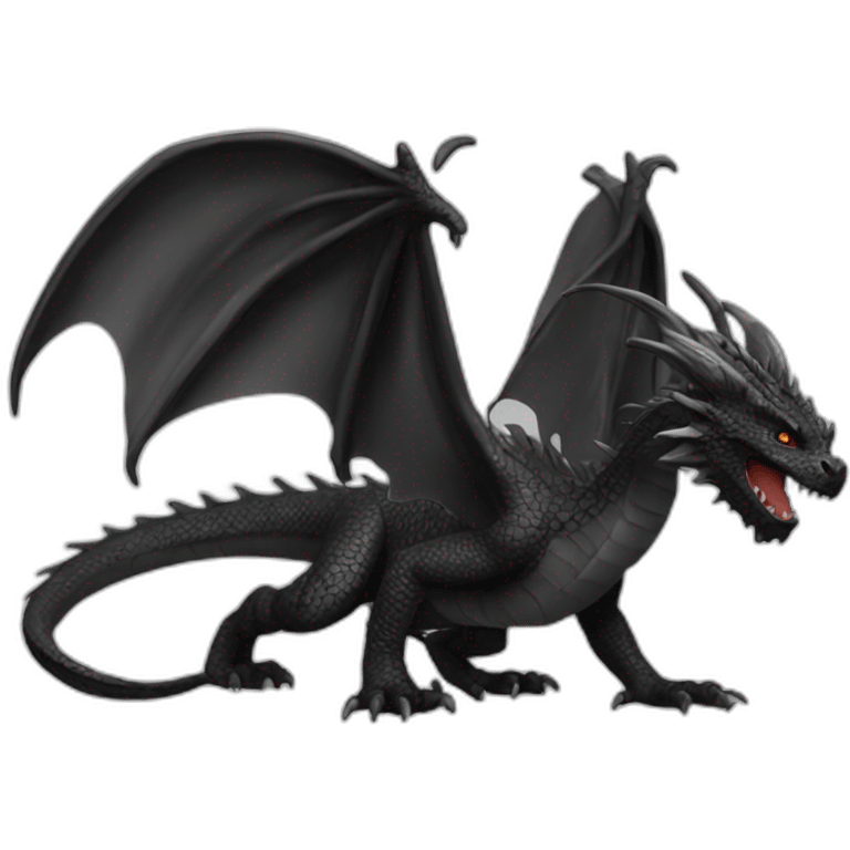 Dragon black emoji