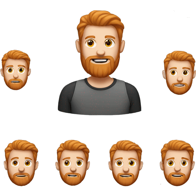 Man Ginger with beard and piercing emoji