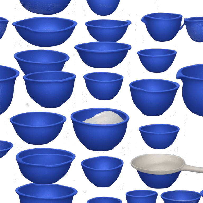 Realistic cobalt blue mixing bowl emoji