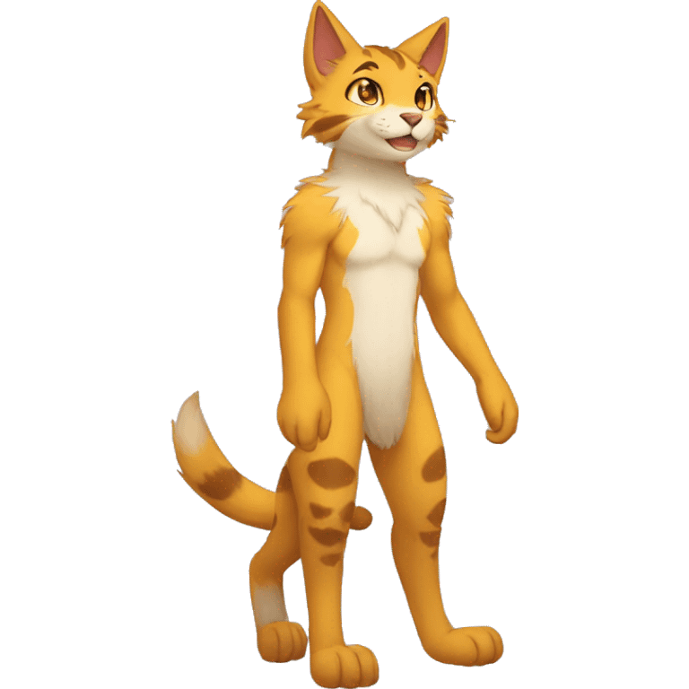 Anthro Fur-Sona feline-Fakémon Full Body emoji