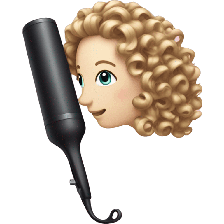 Hair curler emoji