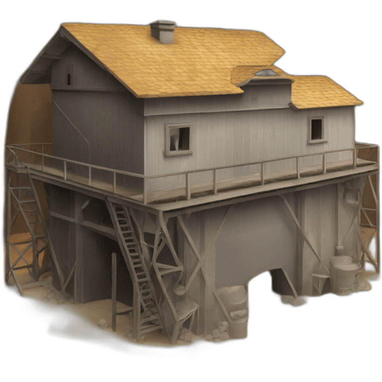 mine shaft/Mining Building house emoji