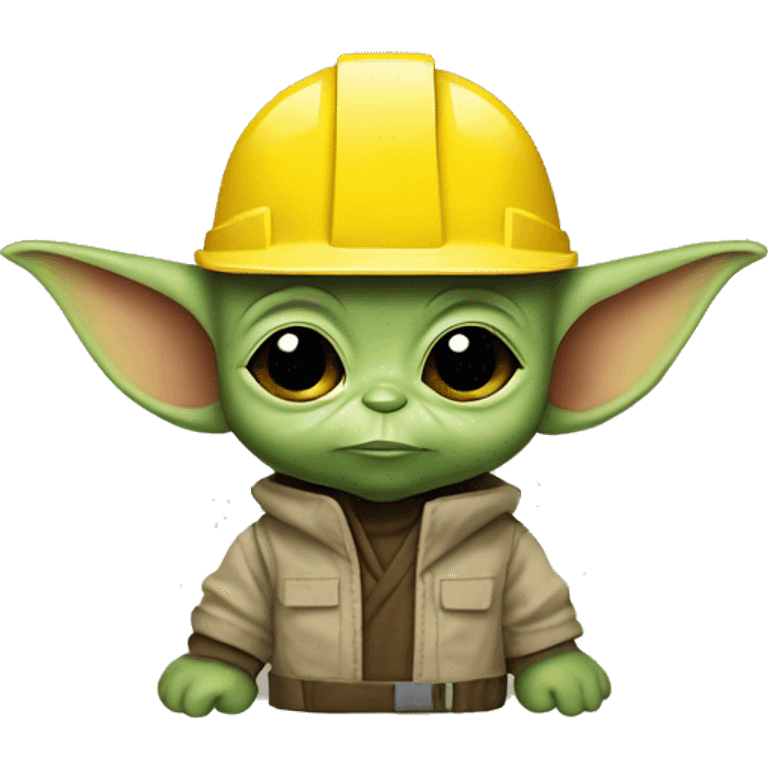 baby yoda foreman In a yellow construction helmet emoji