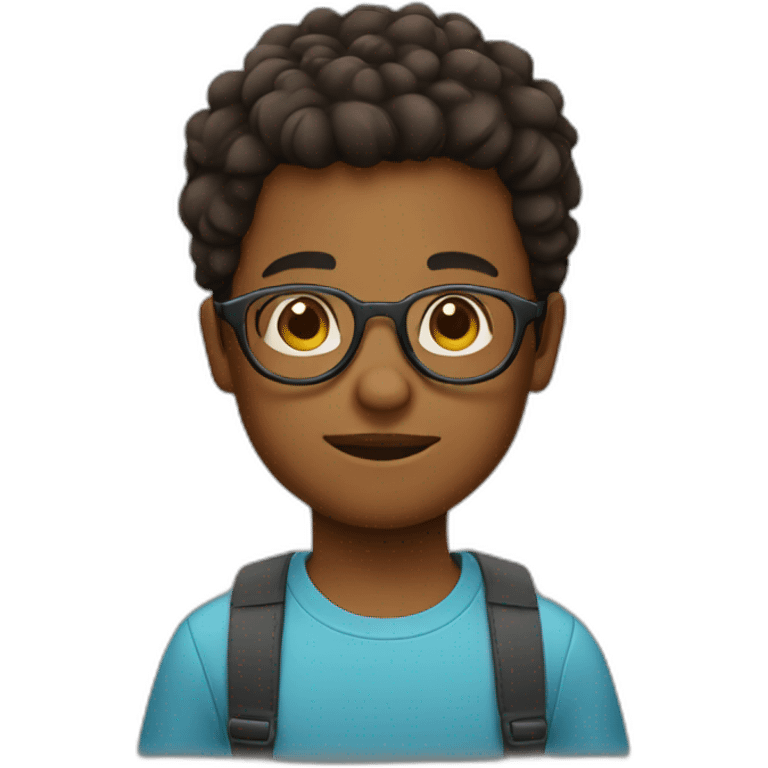 boy with rounded glasses emoji