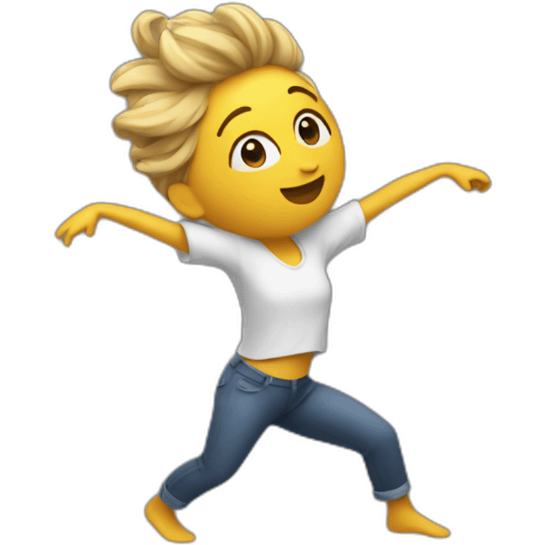 dancing from back emoji