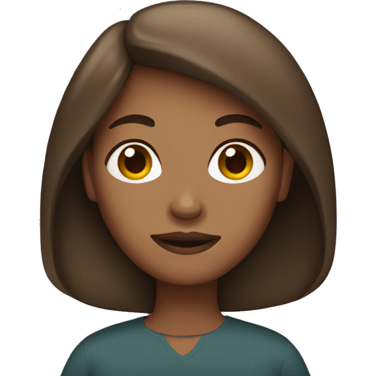 Brown hair woman emoji