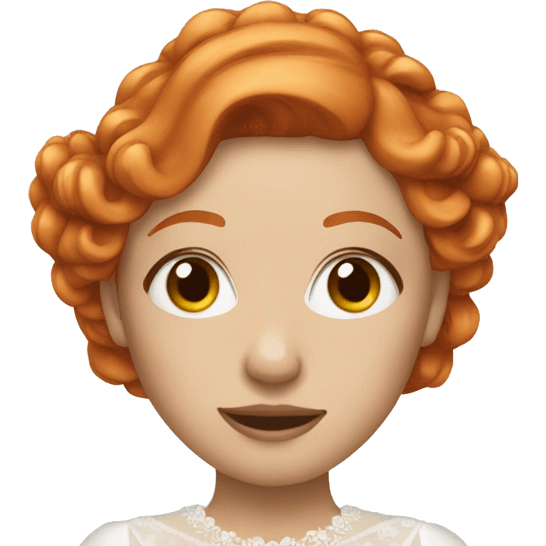 Ginger hair bride emoji