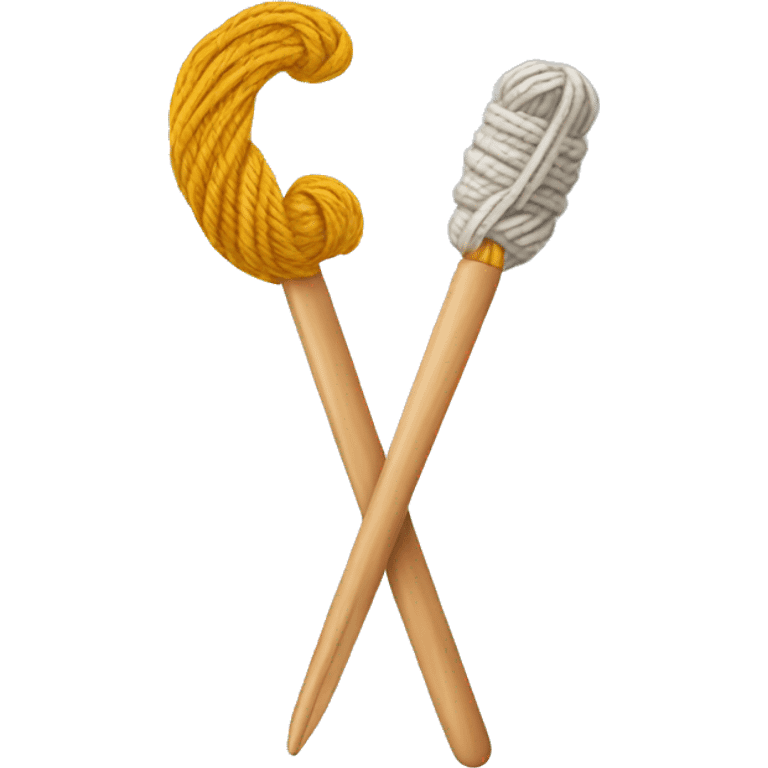  cartoon crochet hook and yarn emoji